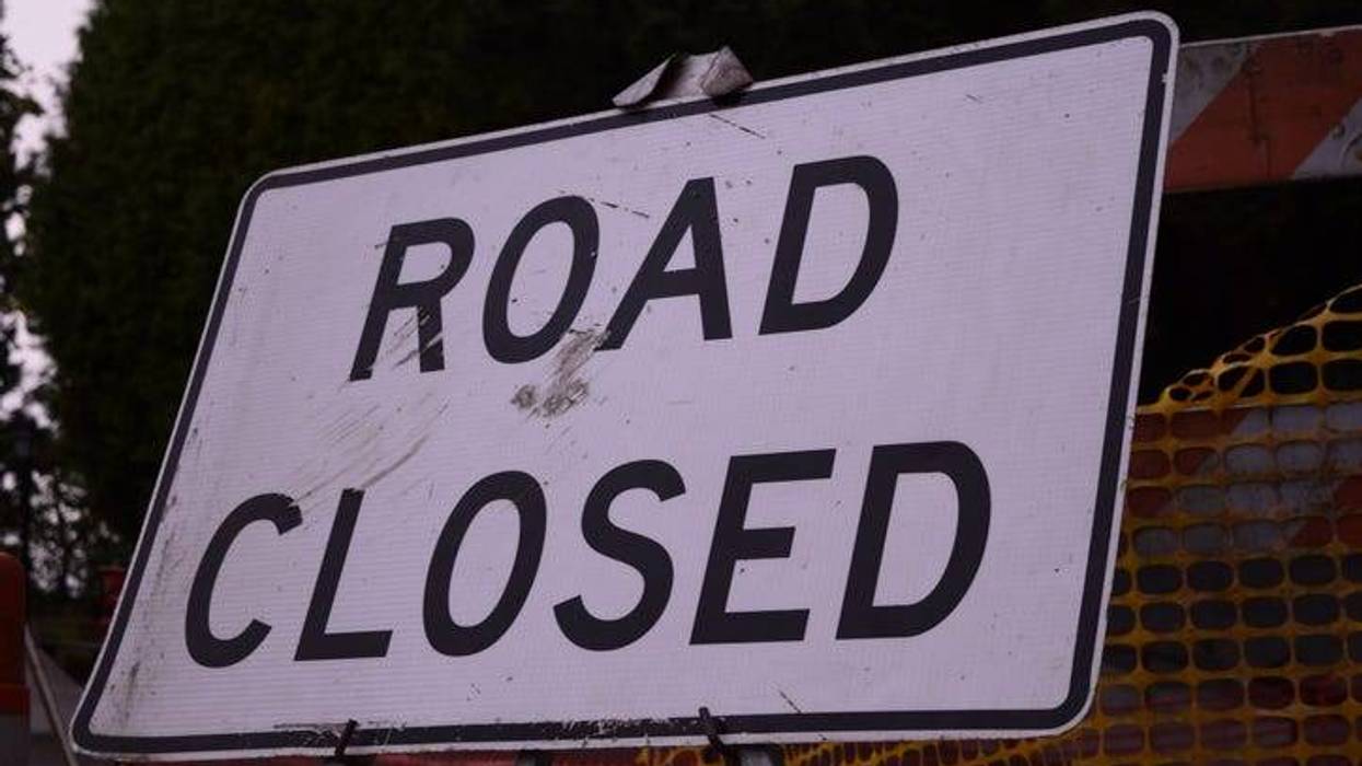 road closed sign