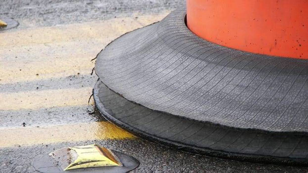 Road construction barrel