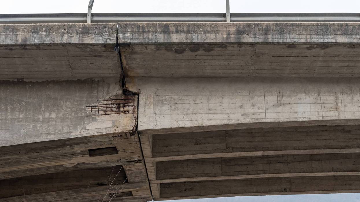 road viaduct damaged