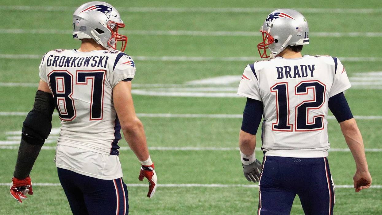 Rob Gronkowski and Tom Brady