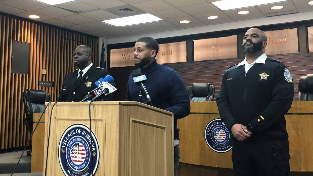 Robbins officials at news conference