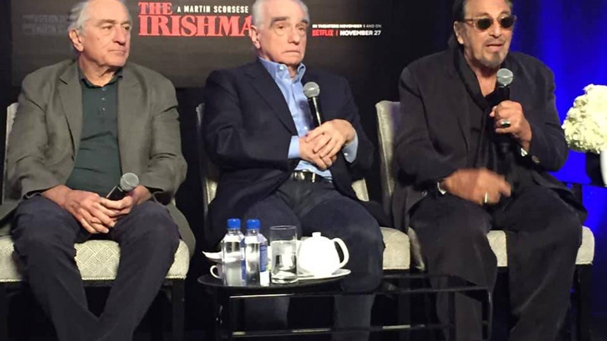 Robert DeNiro, left, Martin Scorsese and Al Pacino