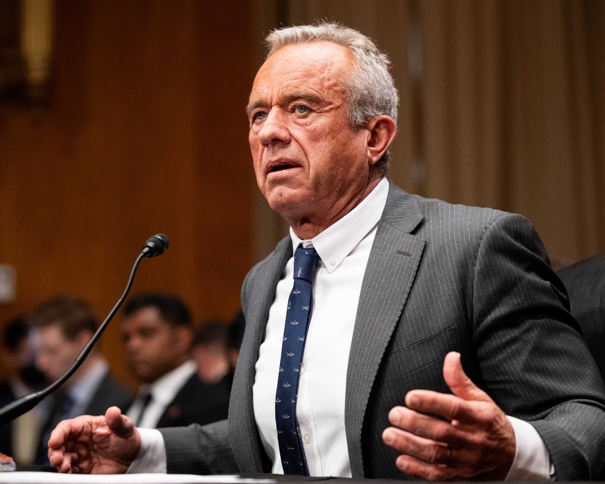 Robert F. Kennedy, Jr., nominee to be Secretary of Health and Human Services, speaking at a hearing of the Senate Health, Education, Labor, and Pensions Committee at the U.S. Capitol.