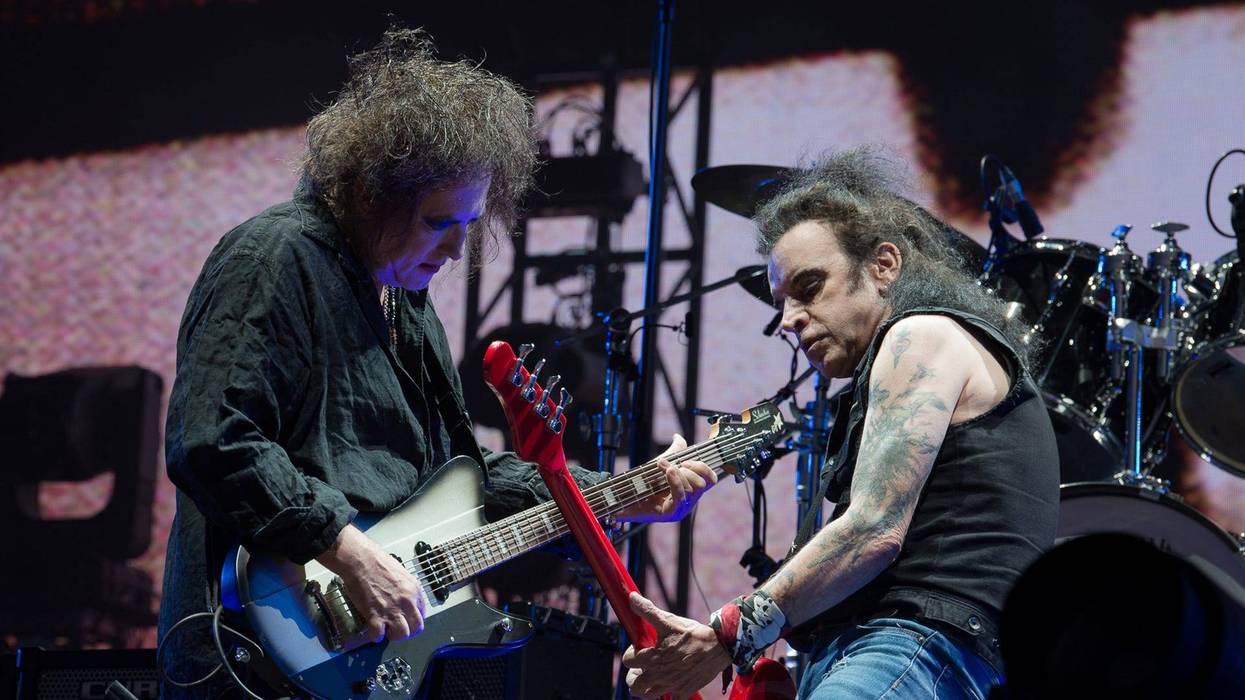 Robert Smith and Simon Gallup of The Cure