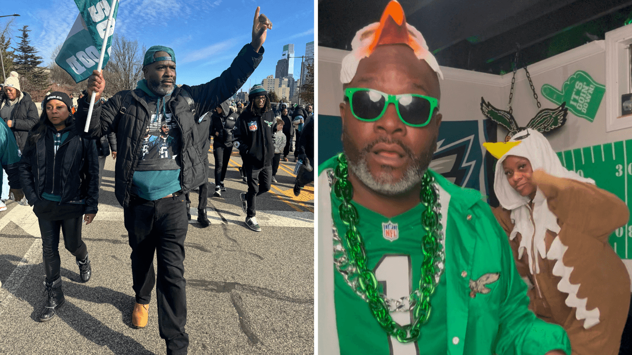 Robert Williams (left) and Robert Williams, (right), with his wife