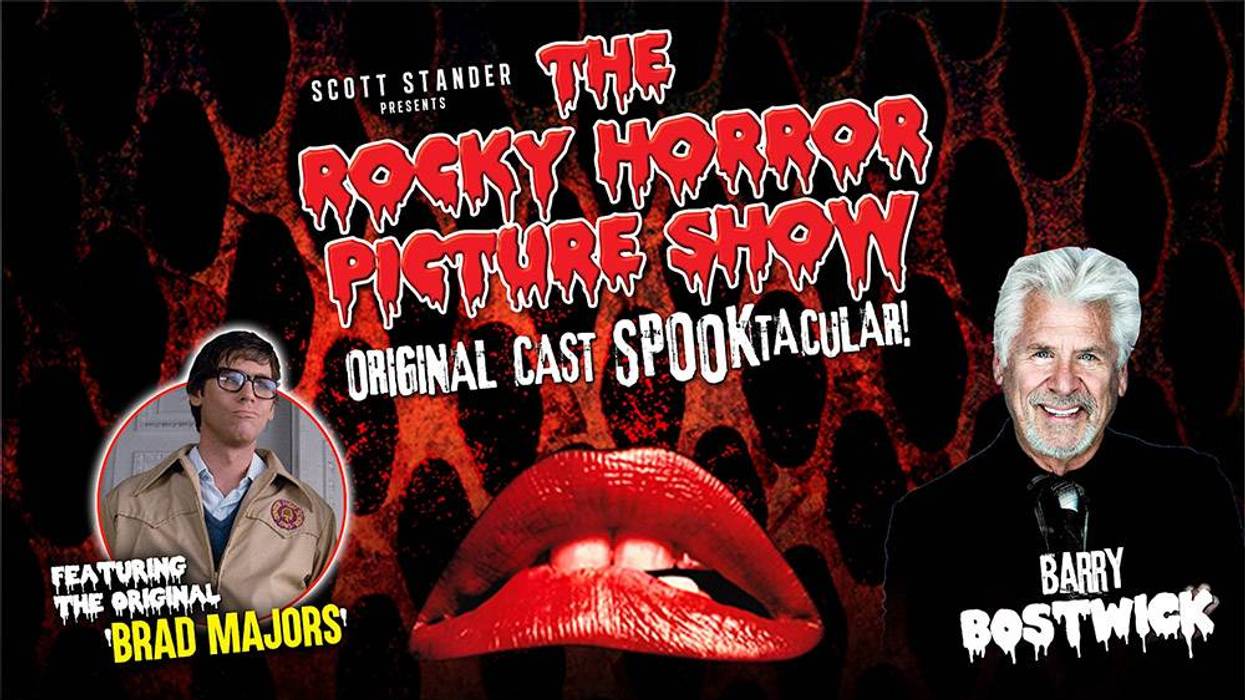 Rocky Horror Picture Show Original Cast Spooktacular poster with Barry Bostwick and red lips.