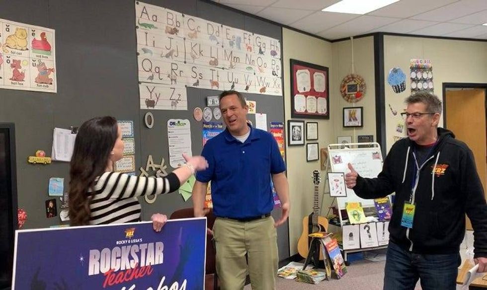 Rocky & Lissa surprising Mr. Krokos