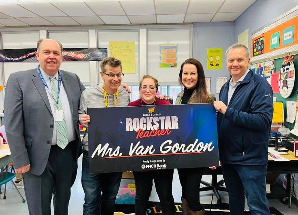 Rocky & Lissa with Mrs. Van Gorden, Principal O