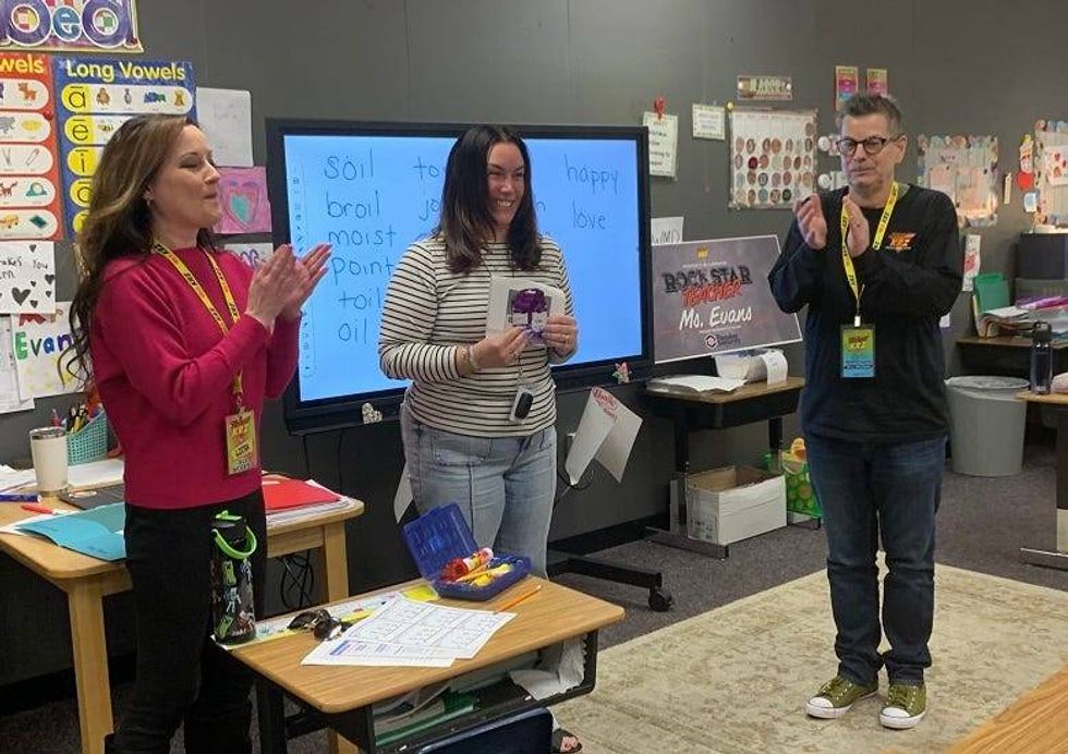 Rocky & Lissa with Ms. Evans