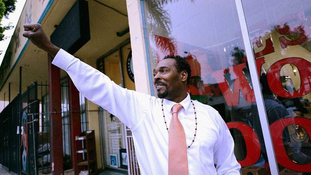 Rodney King arrives at the EsoWon books store to sign copies of his new book, "The Riot Within: My Journey From Rebellion to Redemption," on April 30, 2012 in Los Angeles, California.