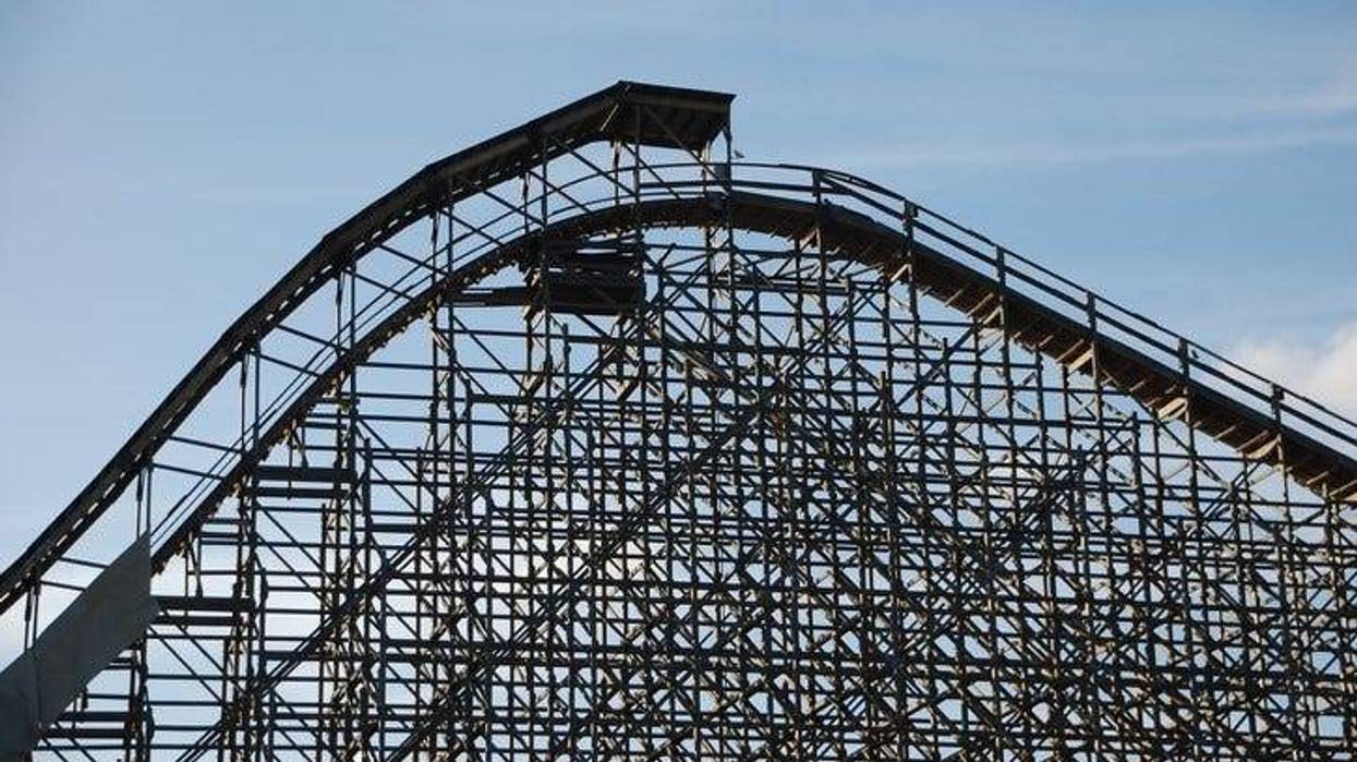 Roller coaster - stock photo