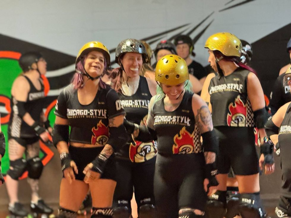 roller derby players
