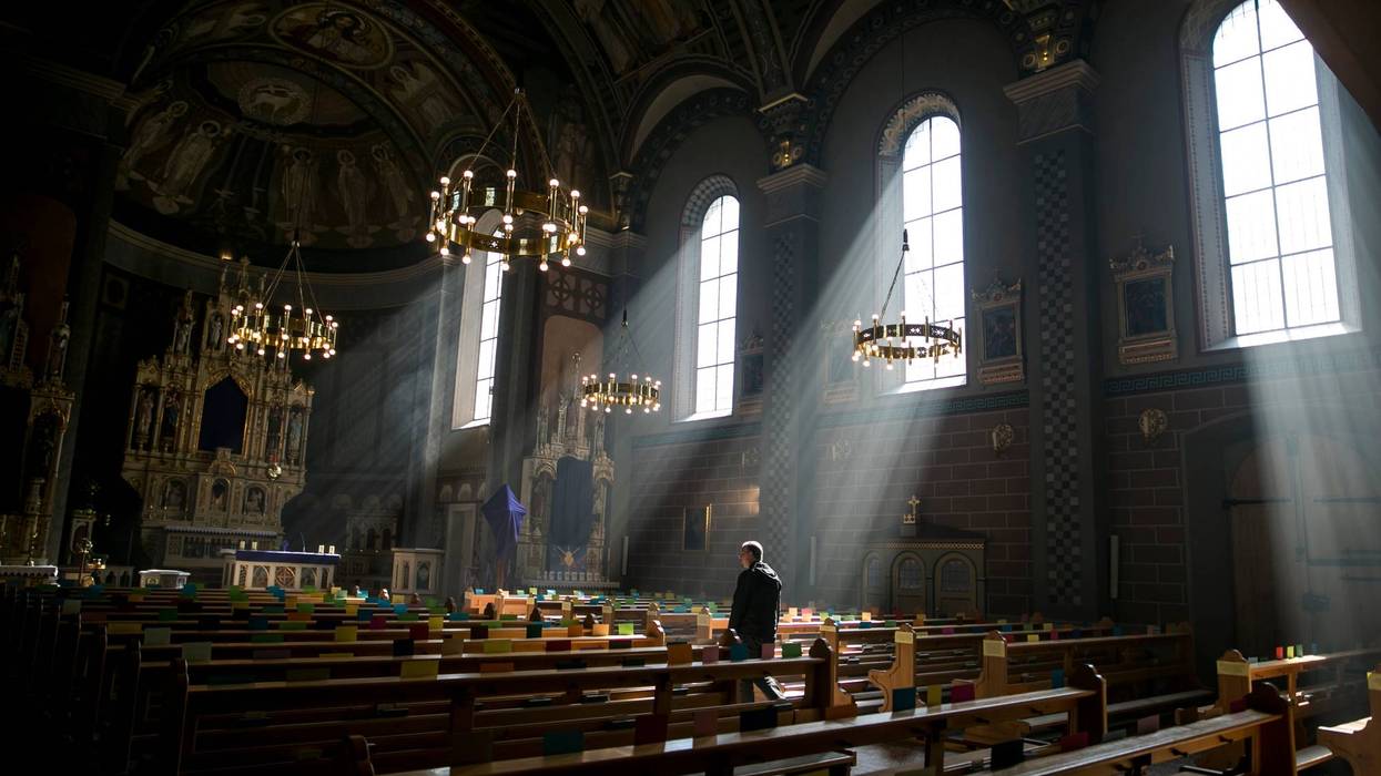 Roman-Catholic priest Johannes Laichner live streams daily mass from an empty church in Austria