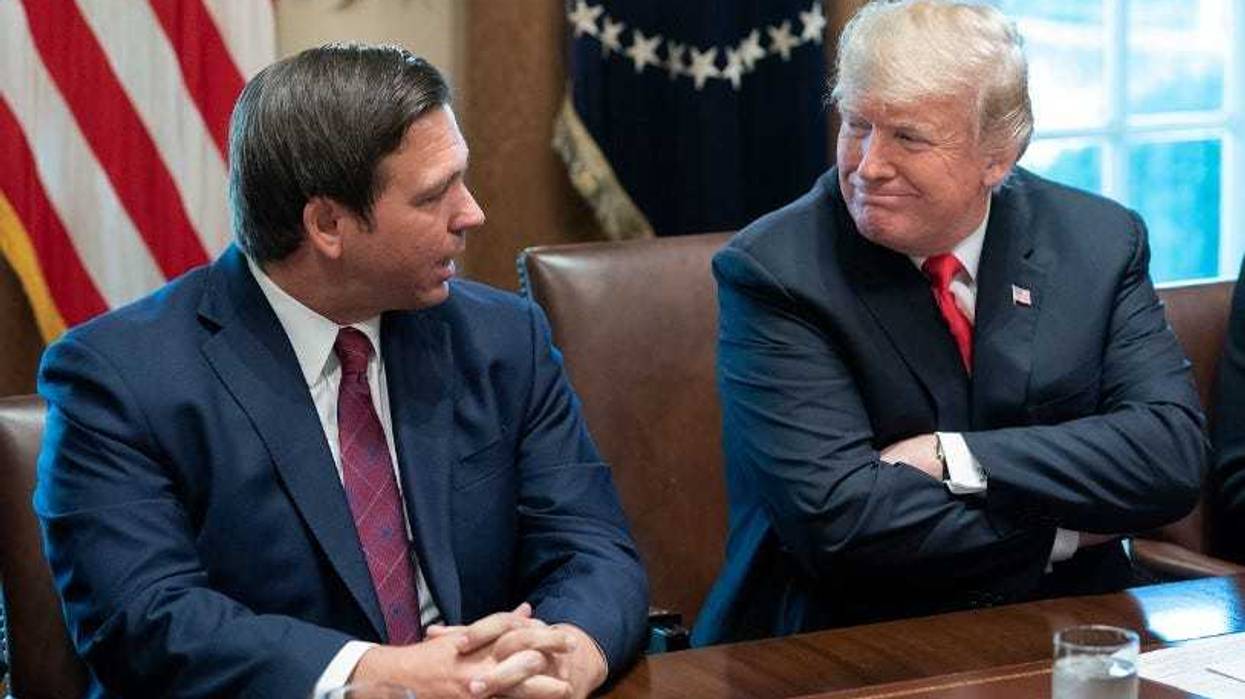 Ron DeSantis and Donald Trump