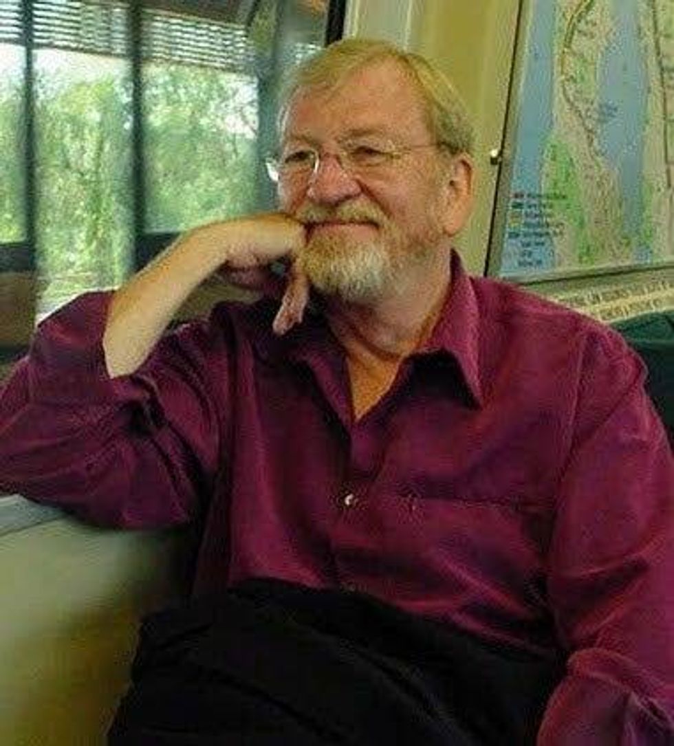 Ron Reynolds commuting to work at KCBS Radio in an undated photo.