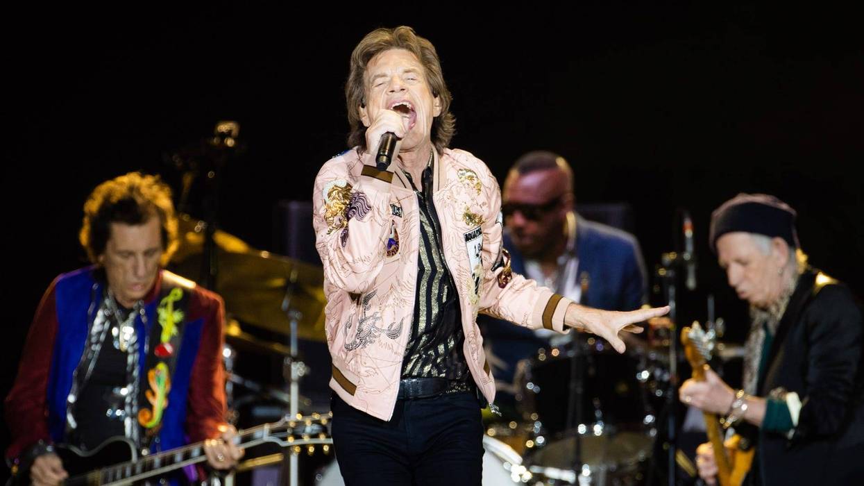 Ronnie Wood, Mick Jagger, Steve Jordan and Keith Richard