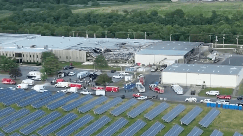 Roof of food processing facility in Cumberland County partially collapses