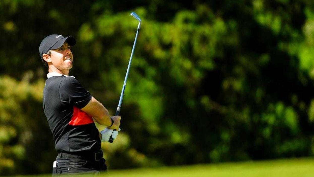 Rory McIlroy, of Northern Ireland, watches his approach shot on the 17th hole during the third round of the Canadian Open golf tournament in Ancaster, Ontario, Saturday, June 8, 2019.