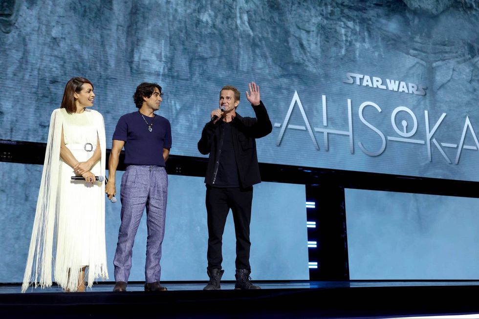 Rosario Dawson, Hayden Christensen, and Eman Esfandi