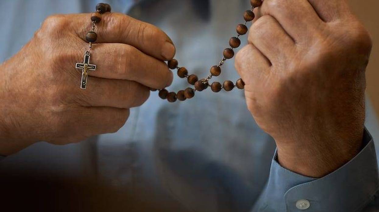 Rosary, Man, Praying, Hands