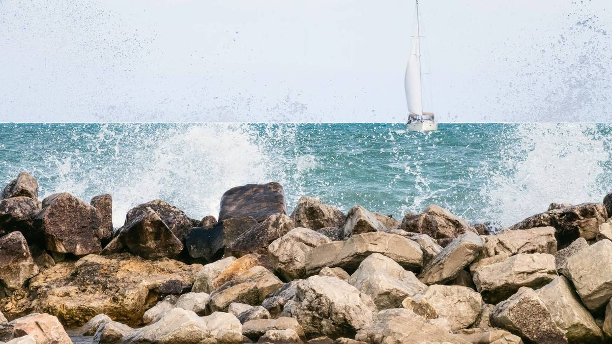 Rough waters on Lake Michigan