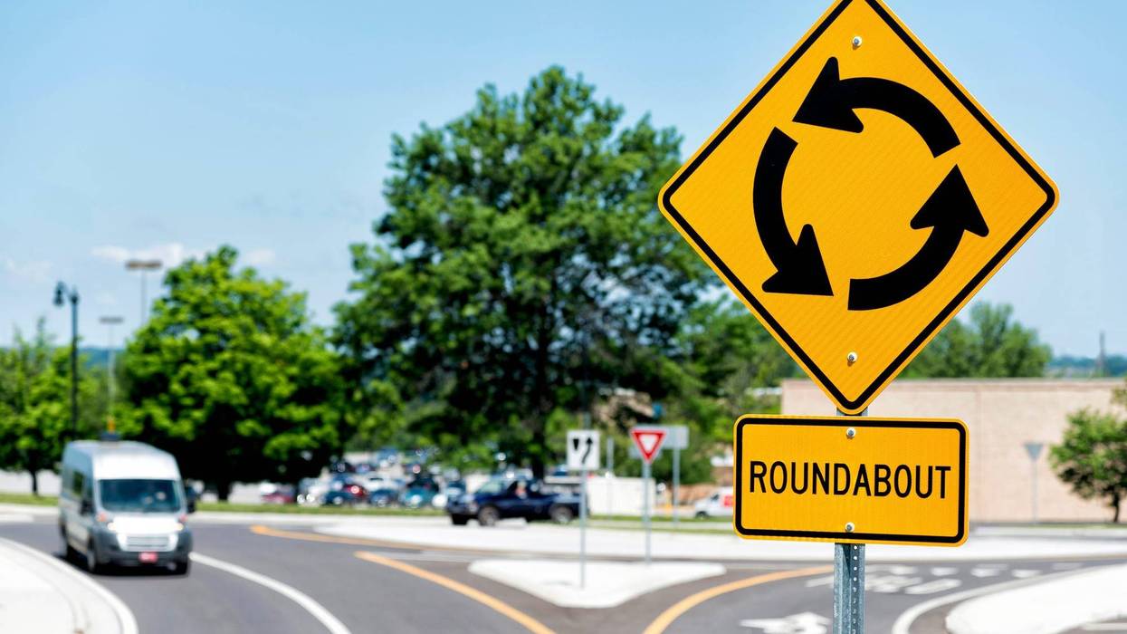 Roundabout Traffic Sign