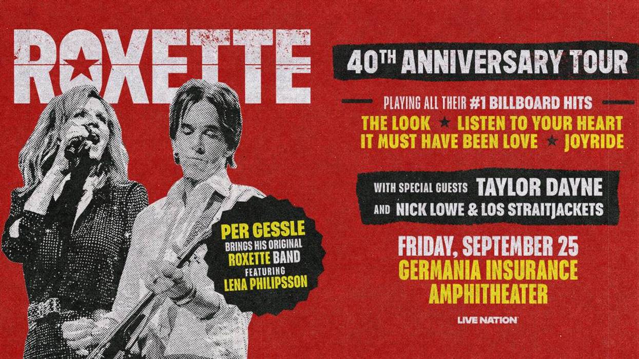 Roxette 40th Anniversary Tour, coming to Germania Insurance Amphitheater on Friday, September 25.
