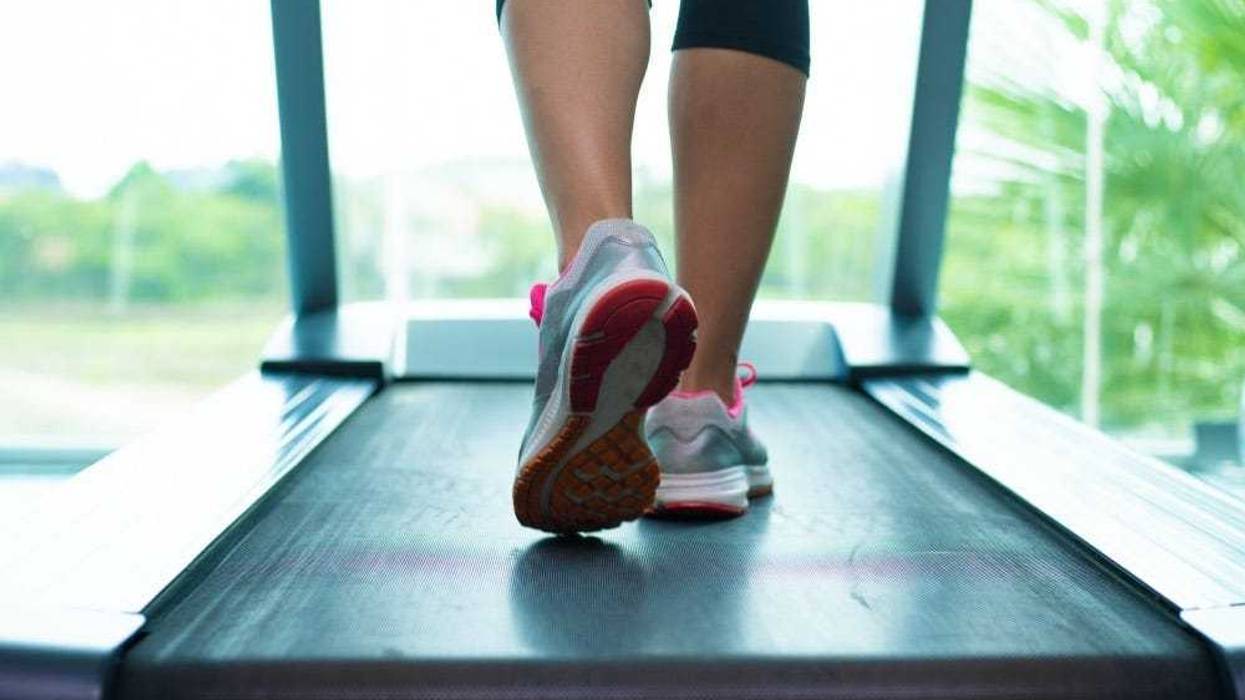 running on treadmill