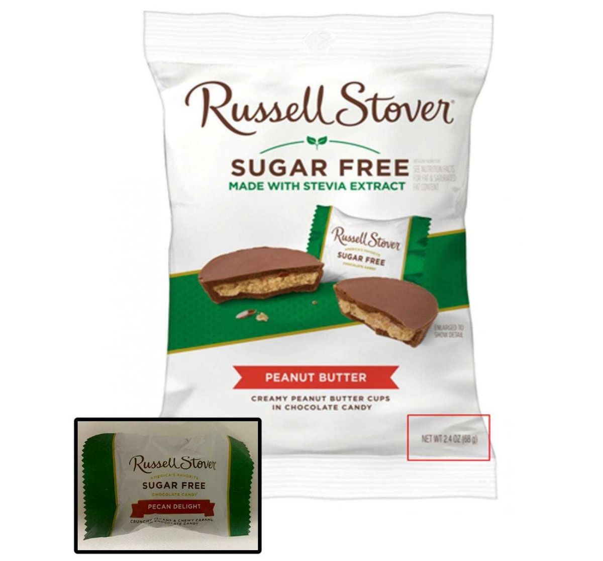 Russell Stover peanut butter cups recall