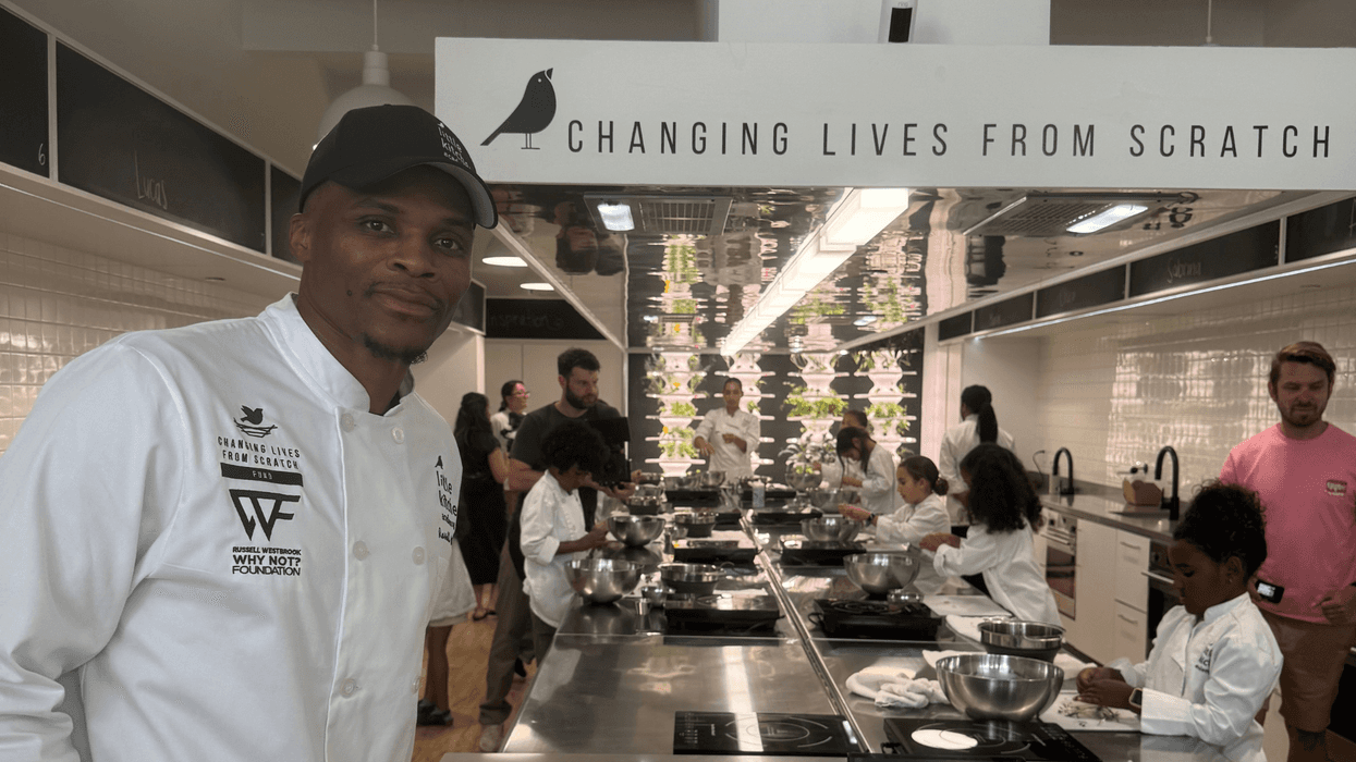Russell Westbrook at The Little Kitchen Academy