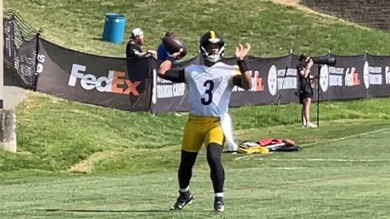 Russell Wilson at camp in Latrobe