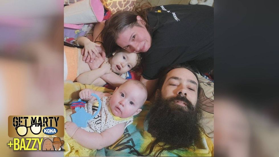 Ryan Venters with his girlfriend Miranda and their children, Tegan (Age 2) and Aurora (Age 5 months)