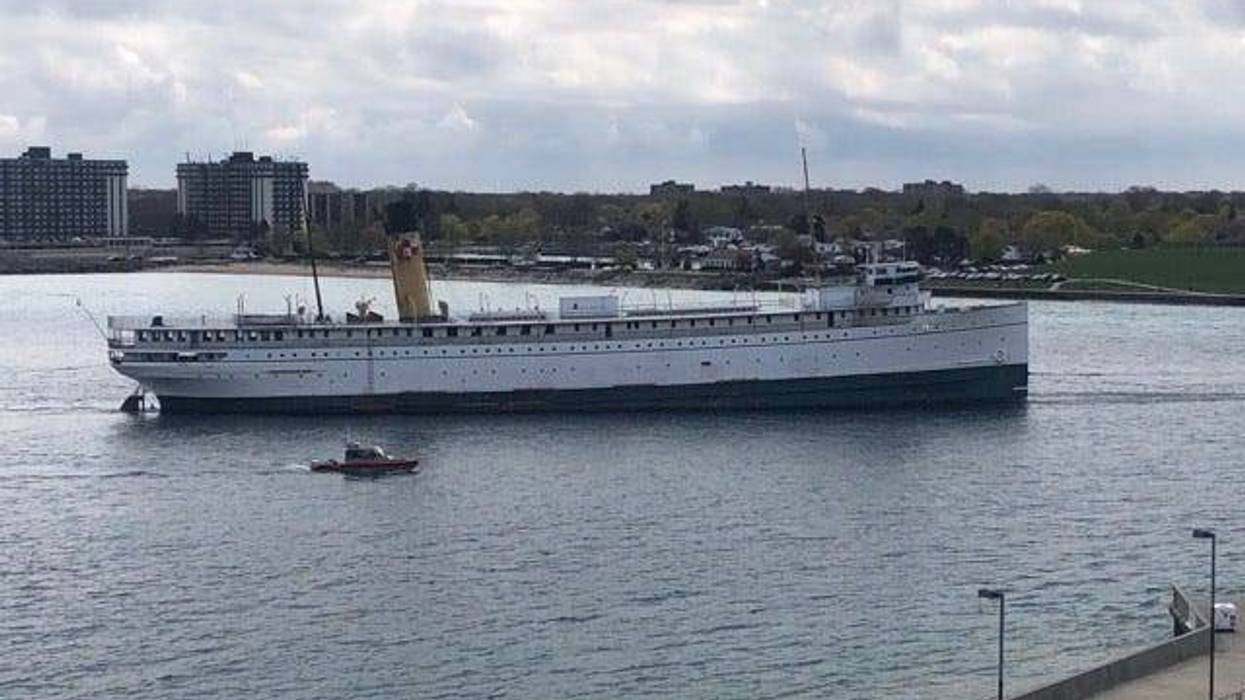 S.S. Keewatin passing by Port Huron