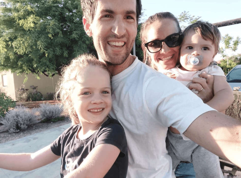 Sagui Dekel-Chen with his wife and daughters