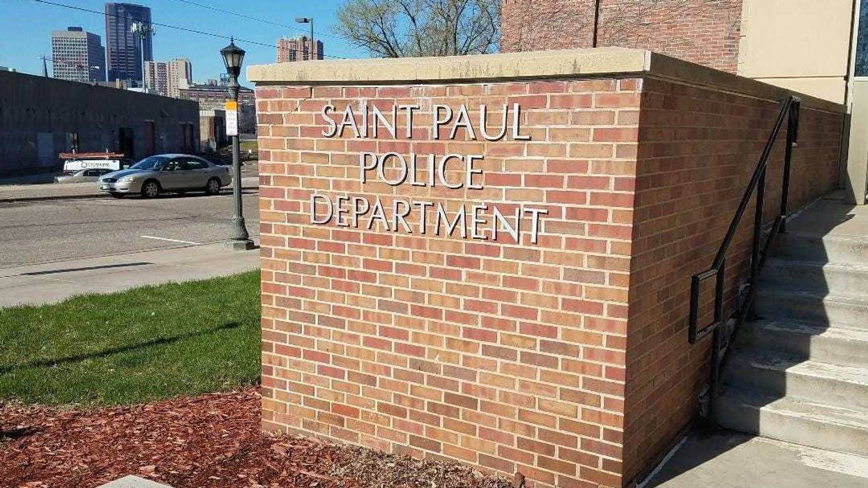 Saint Paul police department sign