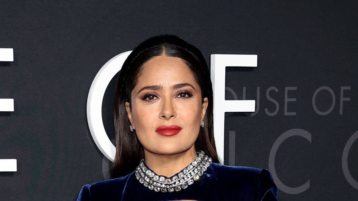 Salma Hayek attends the "House Of Gucci" New York Premiere at Jazz at Lincoln Center on November 16, 2021 in New York City.