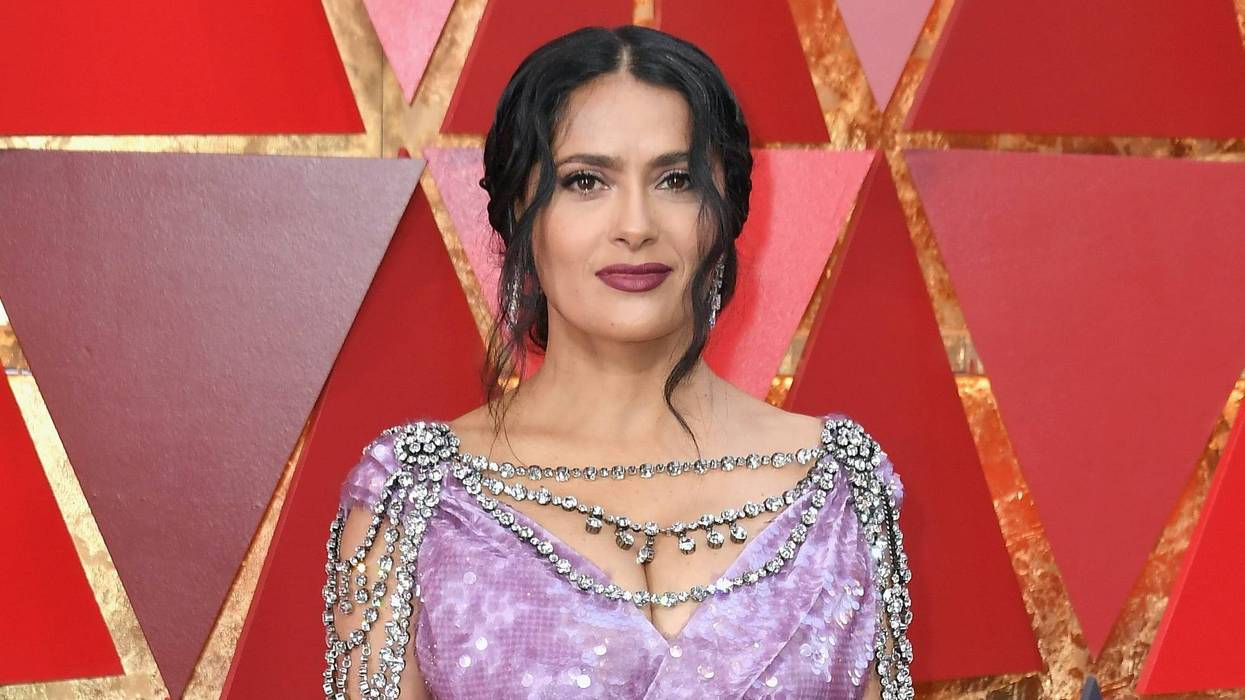 Salma Hayek Pinault attends the 90th Annual Academy Awards at Hollywood & Highland Center
