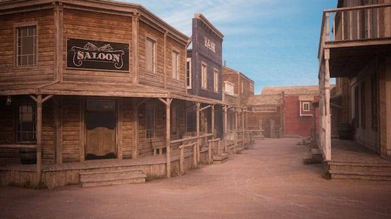 Saloon in an old Western town