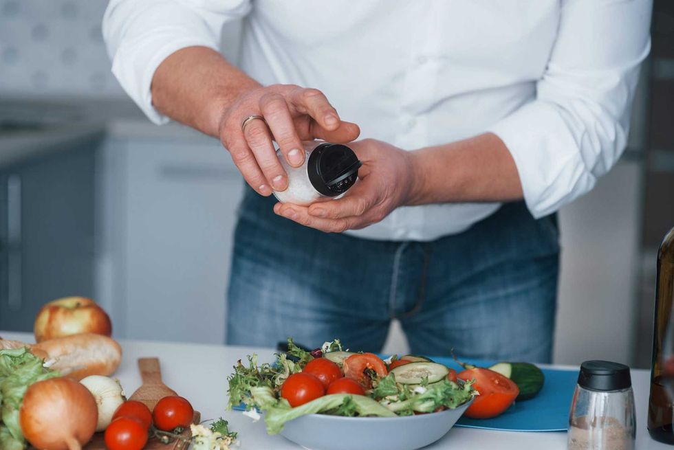 salting food