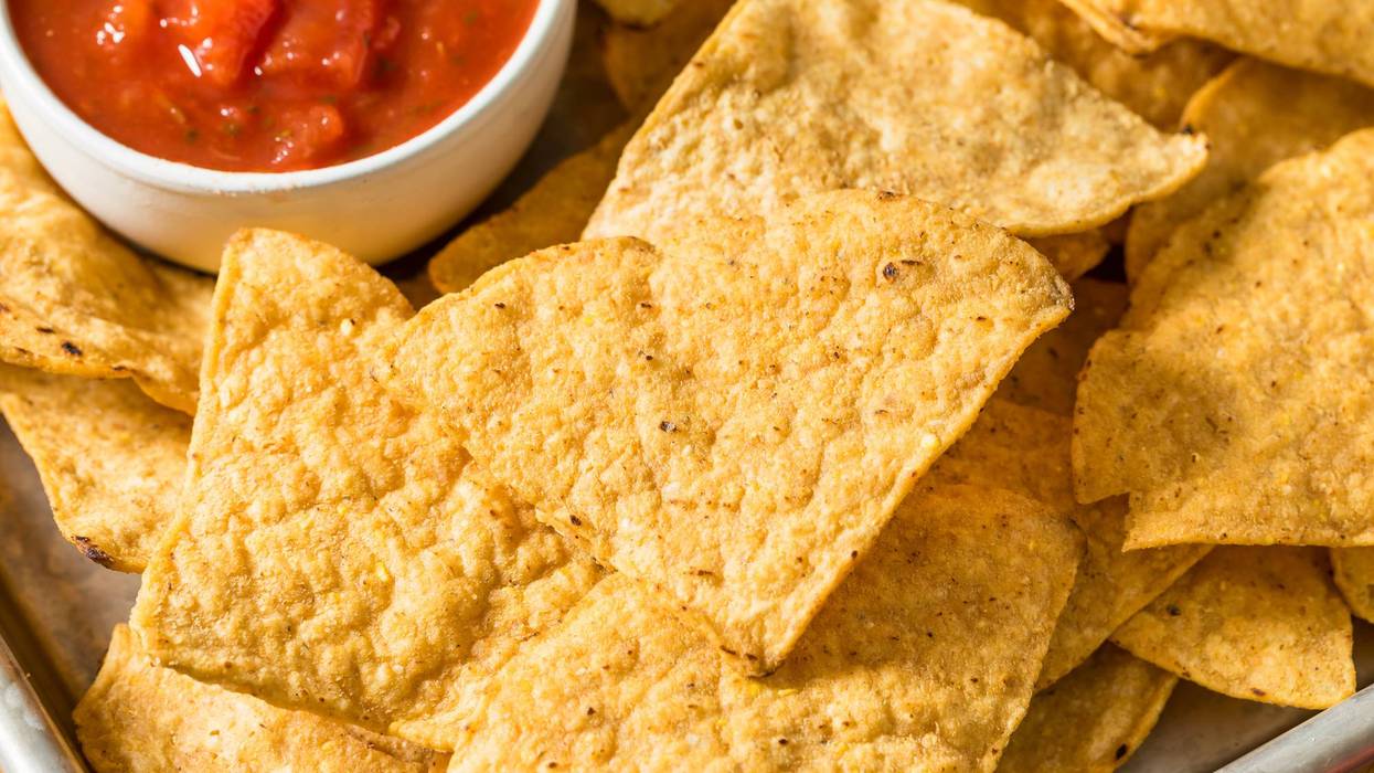 Salty Homemade Corn Tortilla Chips
