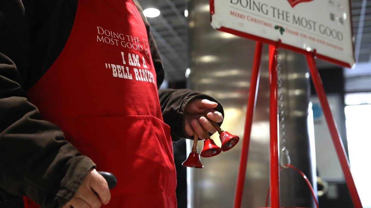 Salvation Army bell ringer