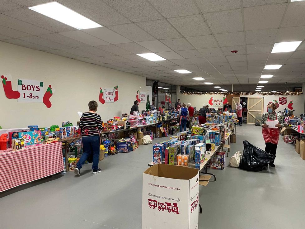 Salvation Army Christmas toy shop