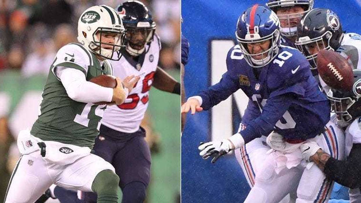 Sam Darnold and Eli Manning