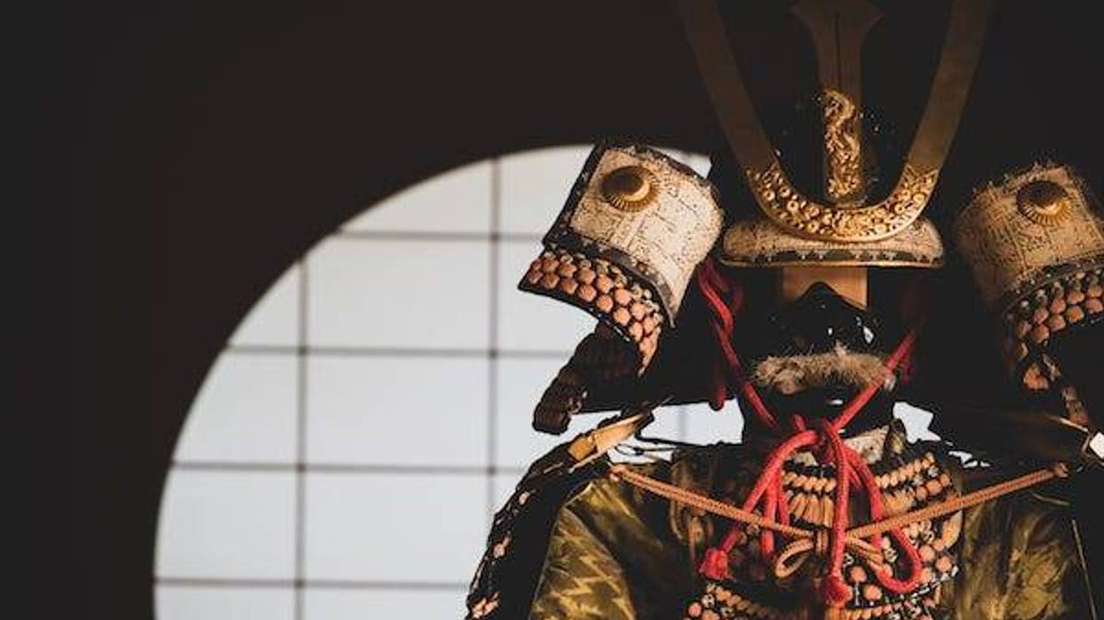 Samurai armor on display