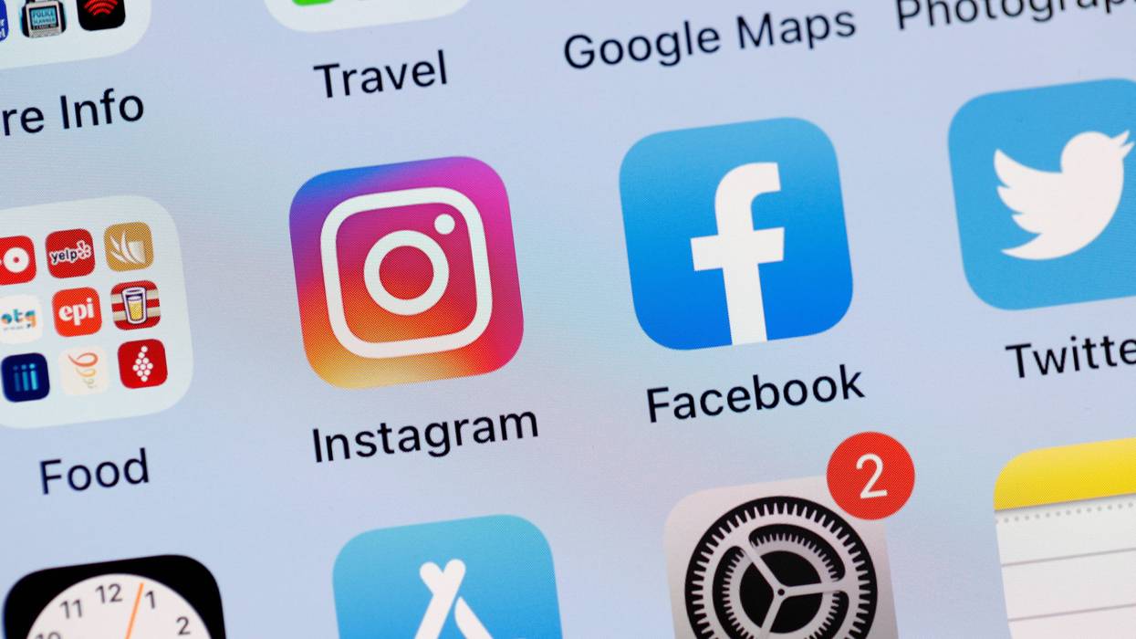 SAN ANSELMO, CALIFORNIA - OCTOBER 04: In this photo illustration, the Facebook and Instagram apps are seen on the screen of an iPhone on October 04, 2021 in San Anselmo, California. Social media applications Facebook, Instagram and WhatsApp are experiencing a global outage that started before 9 a.m. (P.S.T.) on Monday morning.