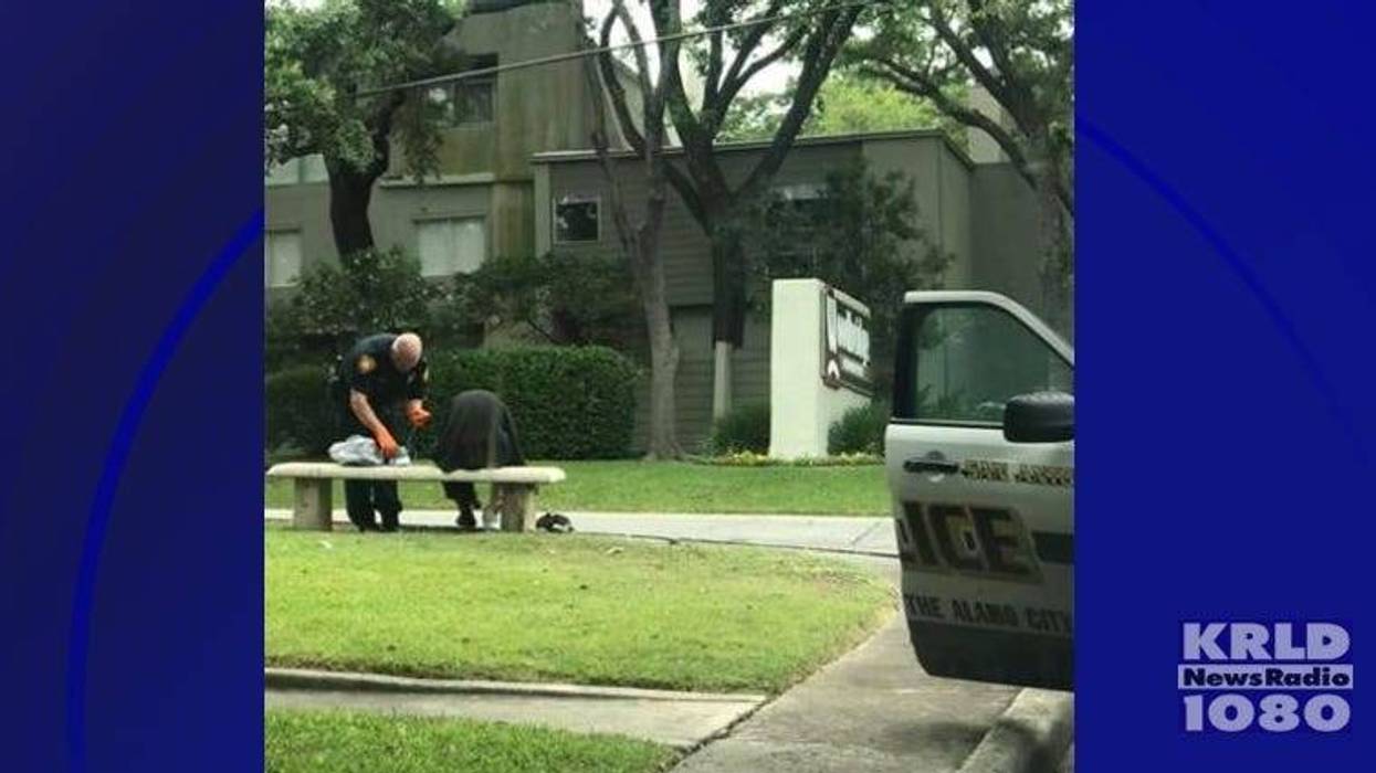 San Antonio Police Officer Helps Homeless Man