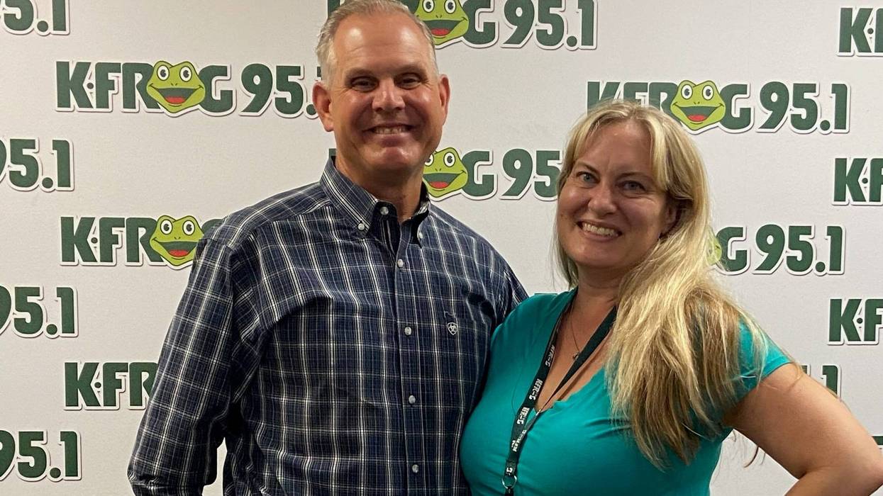 San Bernardino County Sheriff Shannon Dicus with K-Frog's Pepper