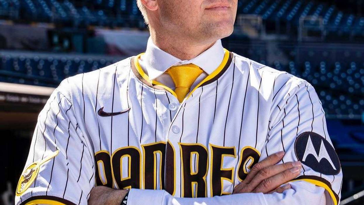 San Diego Padres Manager Craig Stammen poses for a photo at Petco Park on the day of his introductory press conference