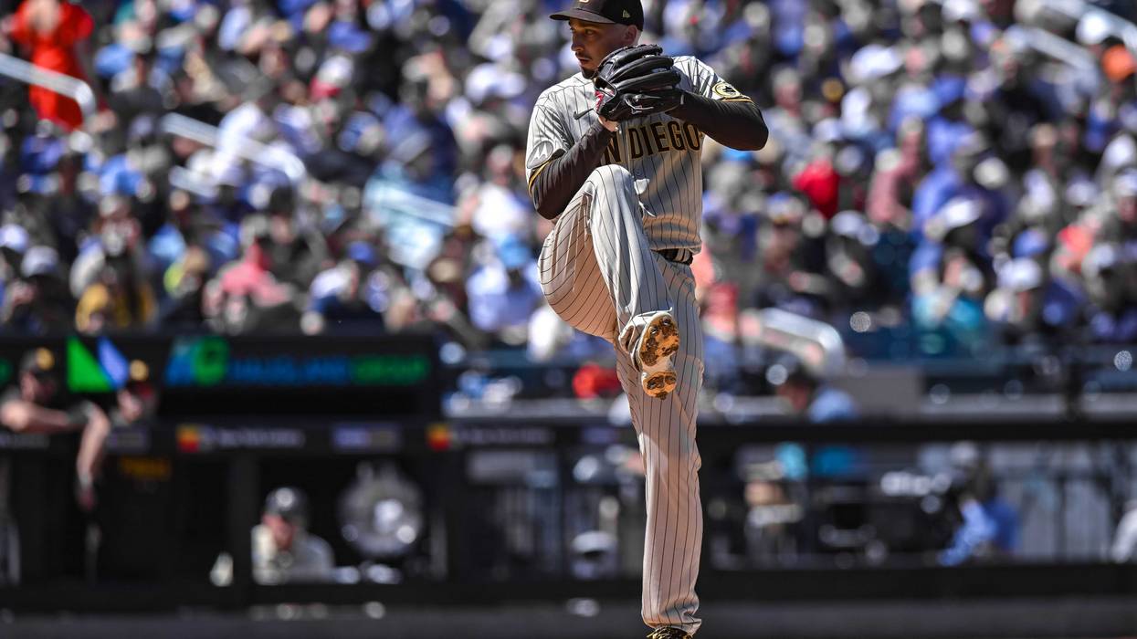 San Diego Padres starting pitcher Blake Snell (4) pitches against the New York Mets during the first inning at Citi Field.