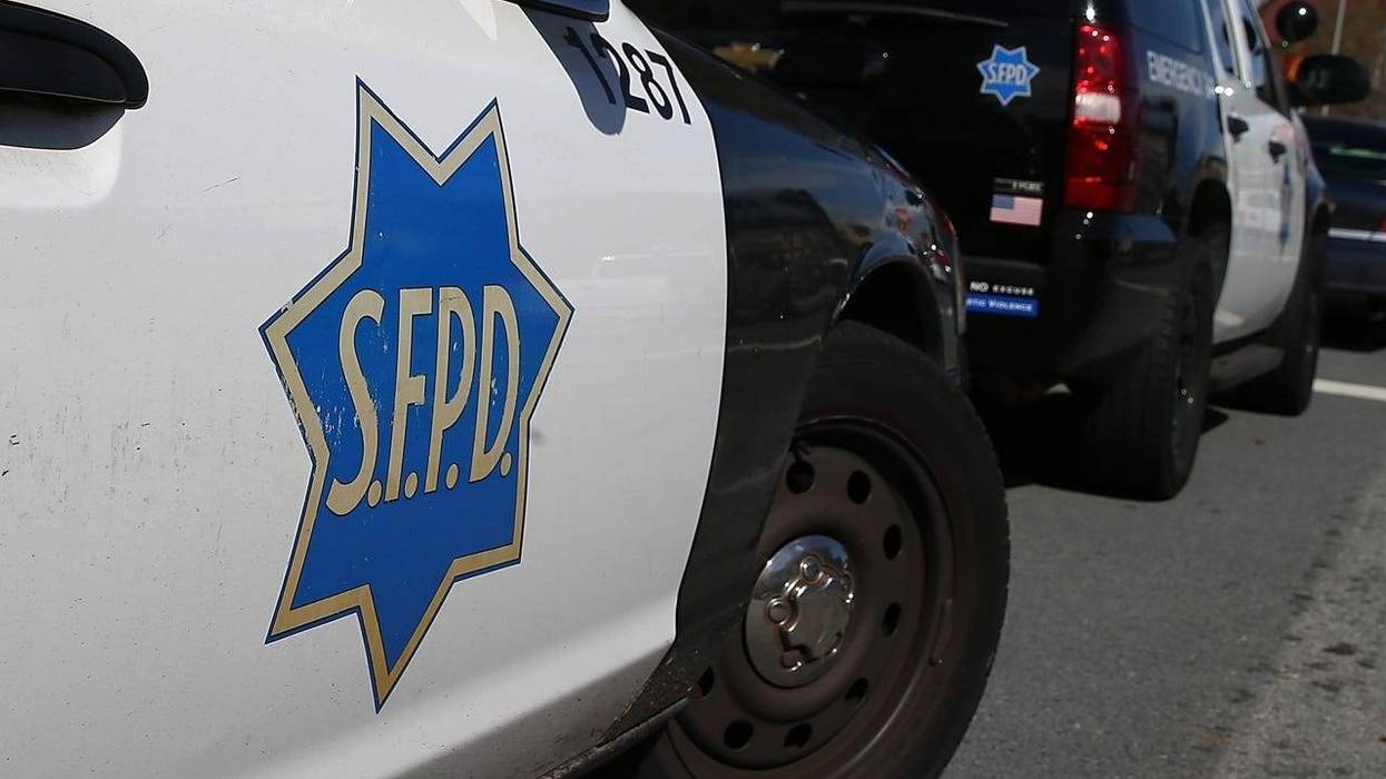SAN FRANCISCO, CA - FEBRUARY 27: San Francisco police cars sit parked in front of the Hall of Justice on February 27, 2014 in San Francisco, California. A federal grand jury has indicted five San Francisco police officers and one former officer in two cas